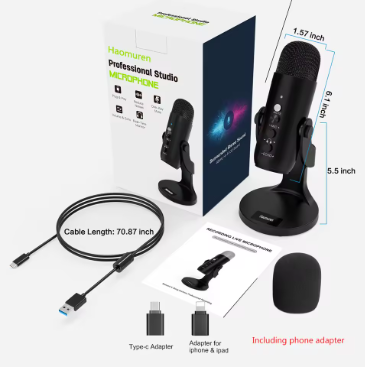 Professional Studio Microphone for PC & Mac: Best for Gaming, Streaming, Podcasting, and Recording