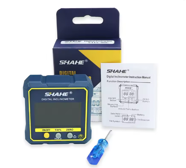Digital Angle Gauge Magnetic Protractor Inclinometer Level Angle Finder with Backlight and Magnetic Base