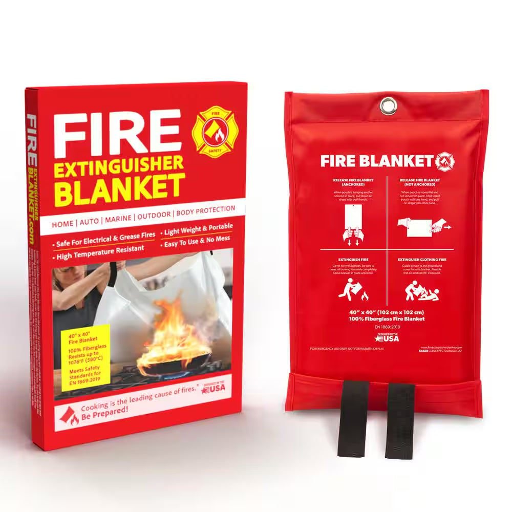  40" x 40" Fire Blanket for Ultimate Safety and Protection