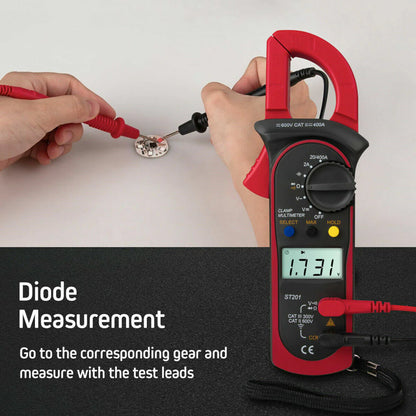 Digital Multimeter Tester AC DC Volt Ohm Amp Clamp Meter Auto Range LCD Handheld