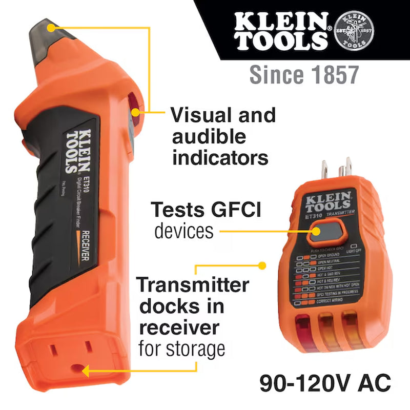 GFCI Outlet Tester Digital Display Circuit Breaker Finder Specialty Meter 120-Volt