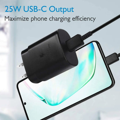 25W Type USB-C Super Fast Wall Charger +6FT Cable.