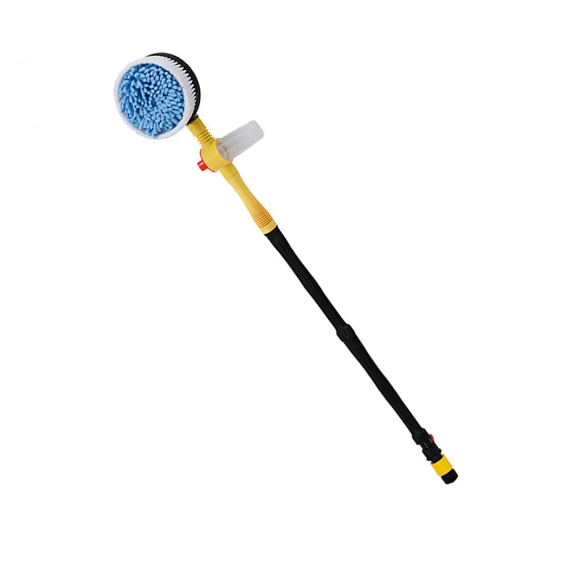 360° Spin Car Wash Brush Cleaning Kit | Detachable Extendable Microfiber Mop with Garden Hose Spray