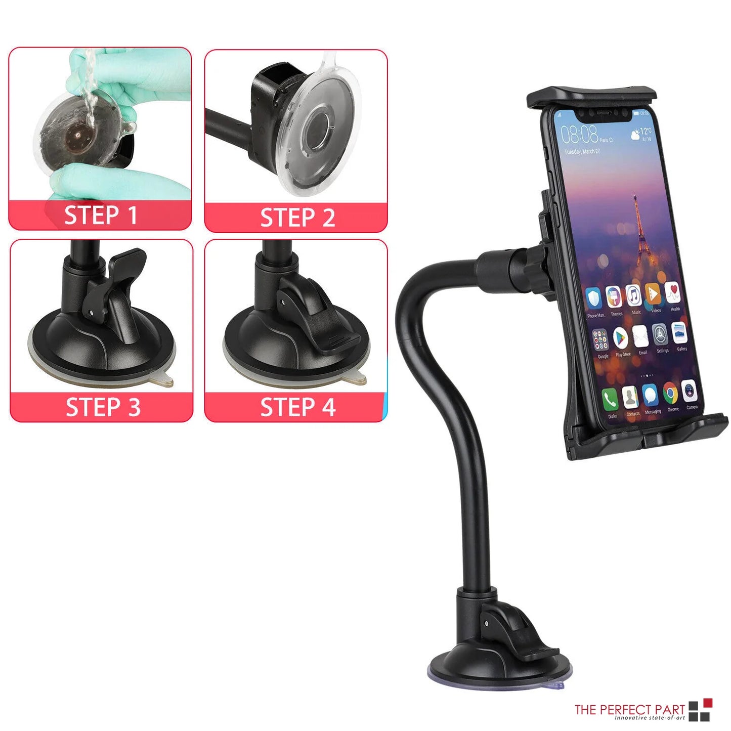 360° Universal Car Windshield Holder Desktop Mount for Cellphone Tablet Ipad GPS