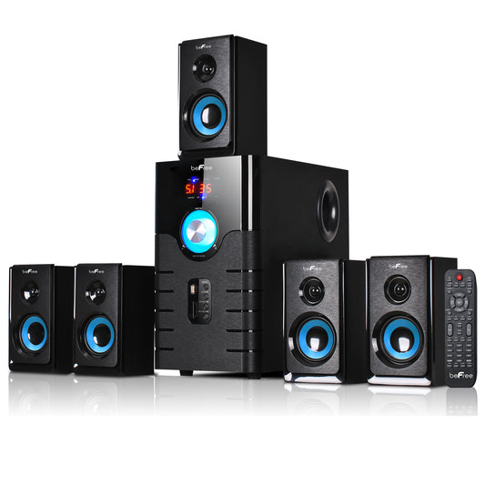 Sound 5.1 Channel Bluetooth Surround Sound Speaker System in Blue