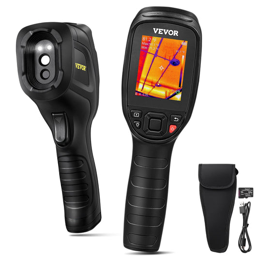 Thermal Imaging Camera, 320 x 240 Pixels Super Resolution with 2MP Visual Camera, 25Hz Refresh Rate Infrared Camera with -4?F~1022?F Temp, 64G SD Card and Rechargeable Li-ion Battery