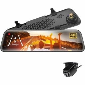 4K Rearview Dash and Back Up camera mirror