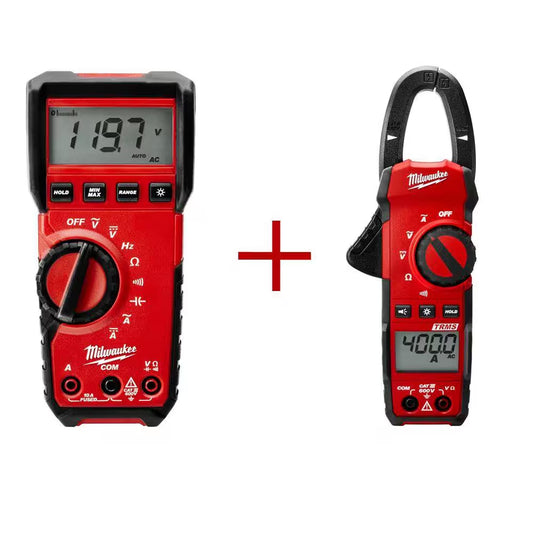 Digital Multimeter with 400 Amp Clamp Meter Value Bundle