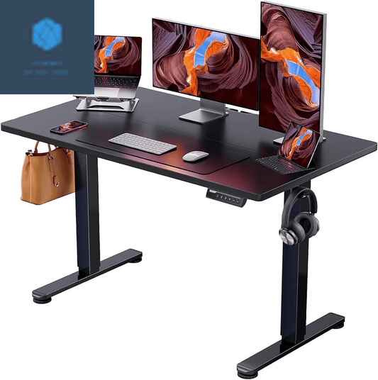 ErGear Black / 48*24 Inch Ergear Height Adjustable Electric Standing Desk, 48 X 24 Inches Sit Stand up Desk, Memory Computer Home Office Desk (Black)