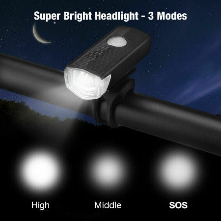 ISDE5 Bike night light default LED Bike Head Light Cycling Rear Front Lamp Bike Light Rainproof USB Rechargeable .