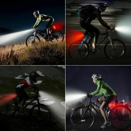 ISDE5 Bike night light default LED Bike Head Light Cycling Rear Front Lamp Bike Light Rainproof USB Rechargeable .