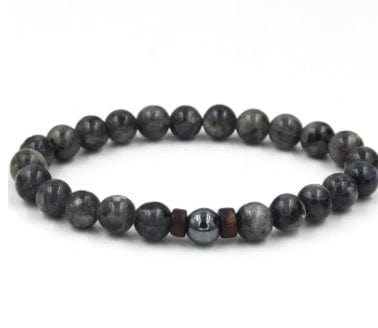 ISDE5 Bracelet A 2pc Personality Men's Black Volcanic Stone Bracelet