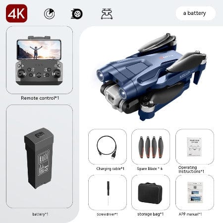 ISDE5 Drone video camera MINI4 4K / One Battery Version Drone video Camera HD Backshot Brushless Motor Remote Control