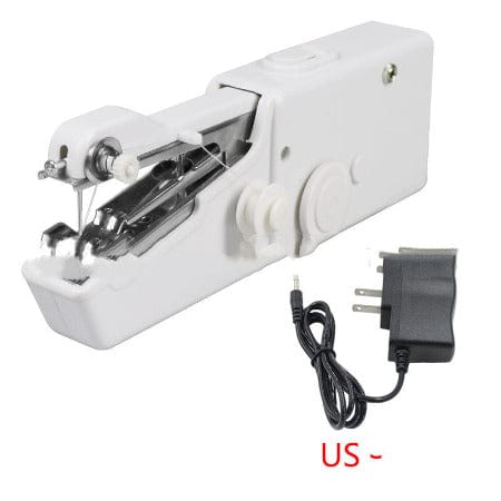 ISDE5 Hand sewing machine White / US / B Handheld Portable Electric Sewing Machine Set Mini Household Handy Stitch Handheld Electric Sewing Machine