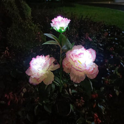 ISDE5 Led garden light Pink Large Peony Solar Garden Light LED Decoration Lawn Lamp Outdoor