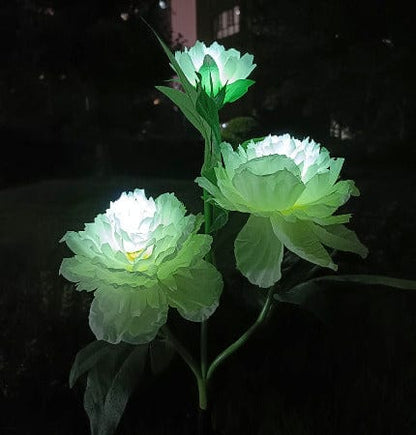 ISDE5 Led garden light White Big Peony Solar Garden Light LED Decoration Lawn Lamp Outdoor