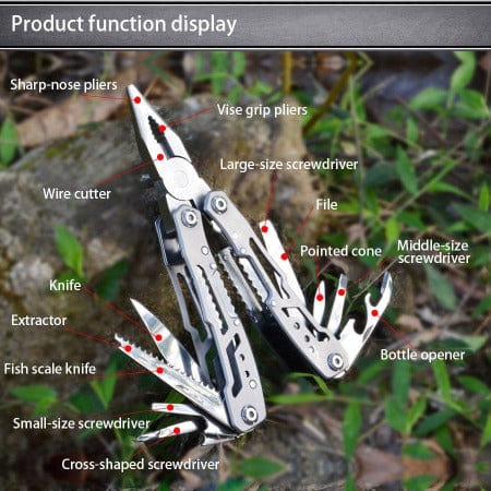 ISDE5 multifunction plier Steel color Ultimate Outdoor Multifunction Plier Tool