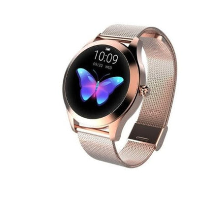 ISDE5 smart watches Rose gold / Steel strip Heart Rate Monitoring Sports Step Smart Bracelet