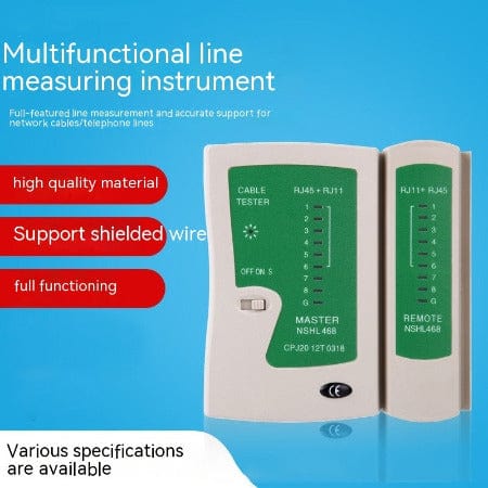 ISDE5 Tools White Ordinary Dual Purpose Network RJ45,RJ11 Cable Tester