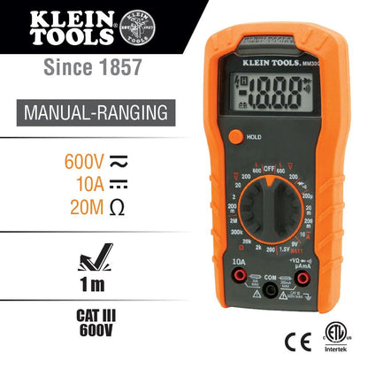 Electrical Test Kit with 600V AC/DC Multimeter, Non Contact Volt Tester, and Receptacle Tester