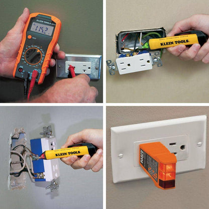 Electrical Test Kit with 600V AC/DC Multimeter, Non Contact Volt Tester, and Receptacle Tester