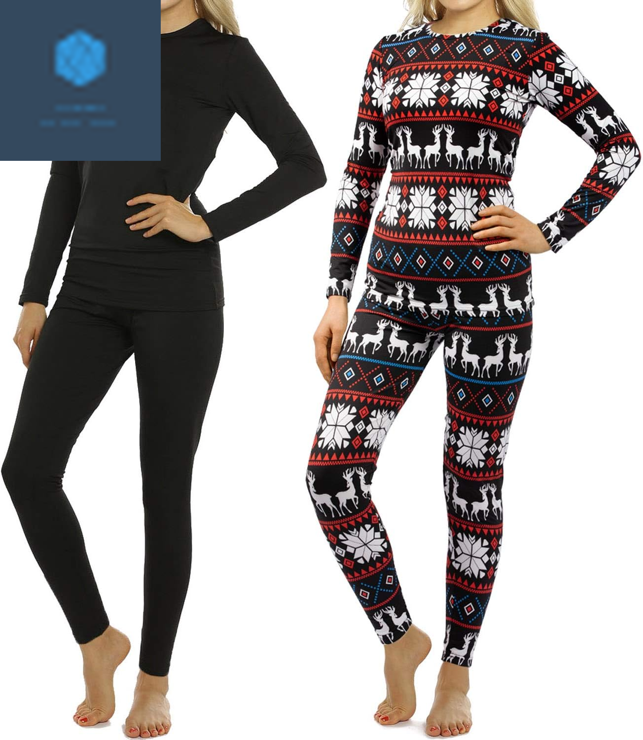 Women's Fleece Lined Thermal Underwear Set