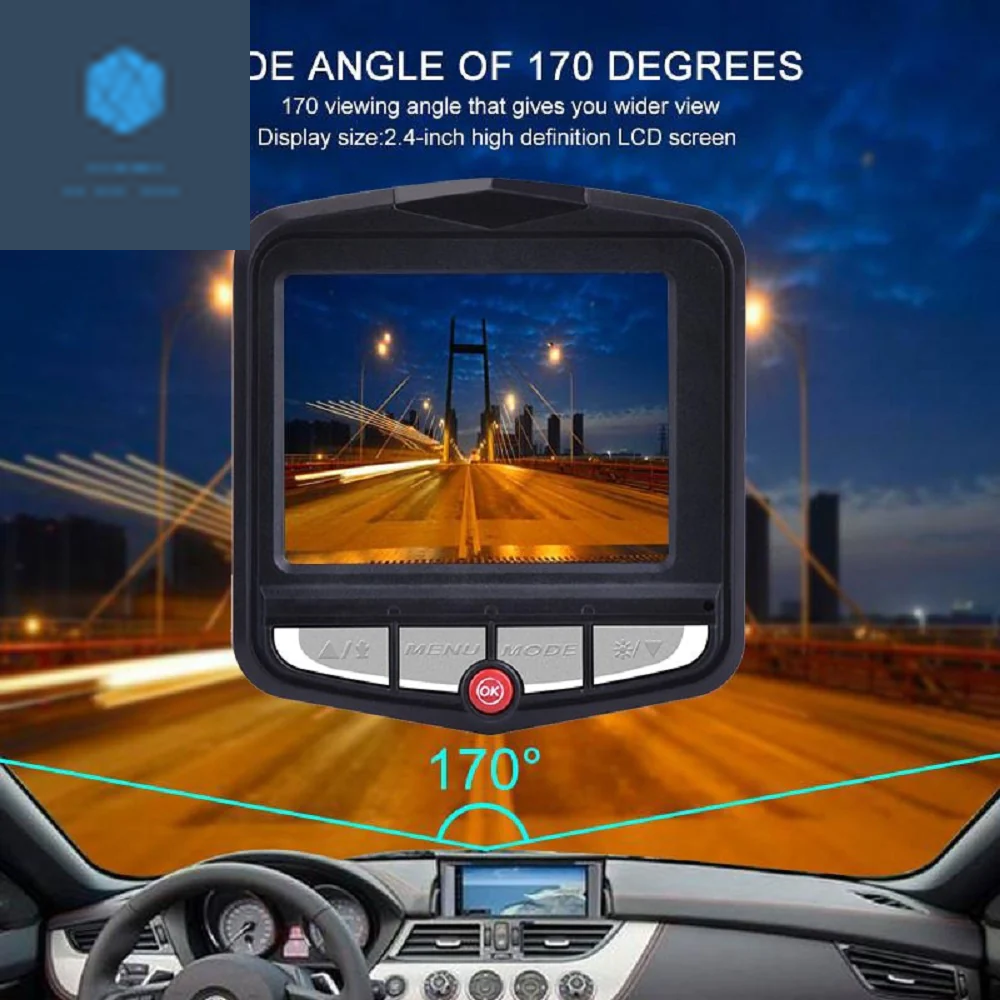 2.4'' Full HD 1080P Dash Cam with Night Vision & G-Sensor 