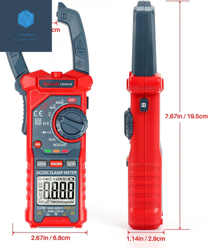 Digital Clamp Multimeter 4000 Counts Auto-Ranging Amp Tester Measuring AC/DC Voltage & Current...