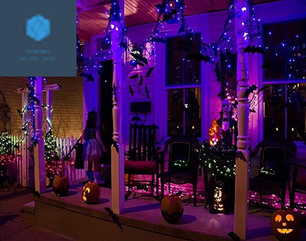 500 LED Purple Halloween Lights - 164FT Waterproof Twinkle String Lights