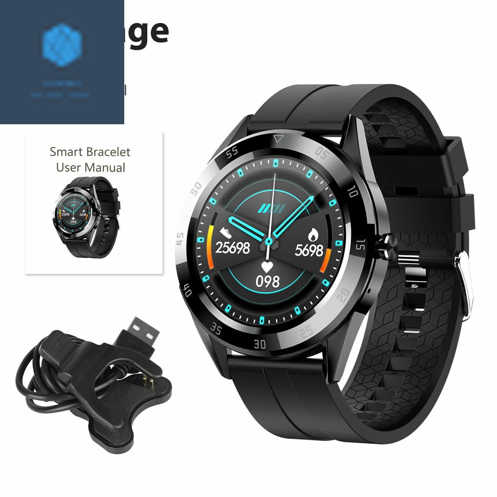 Waterproof Bluetooth Smart Watch Phone Mate Heart Rate Tracker for Ios Android