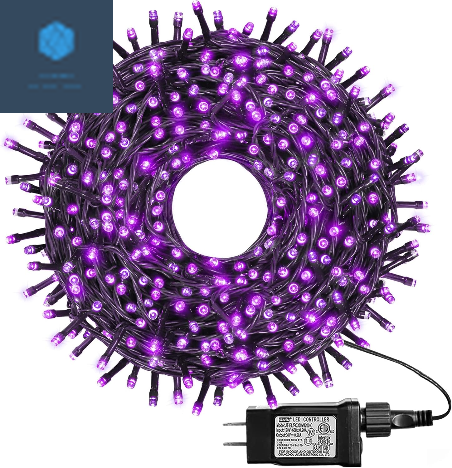 500 LED Purple Halloween Lights - 164FT Waterproof Twinkle String Lights