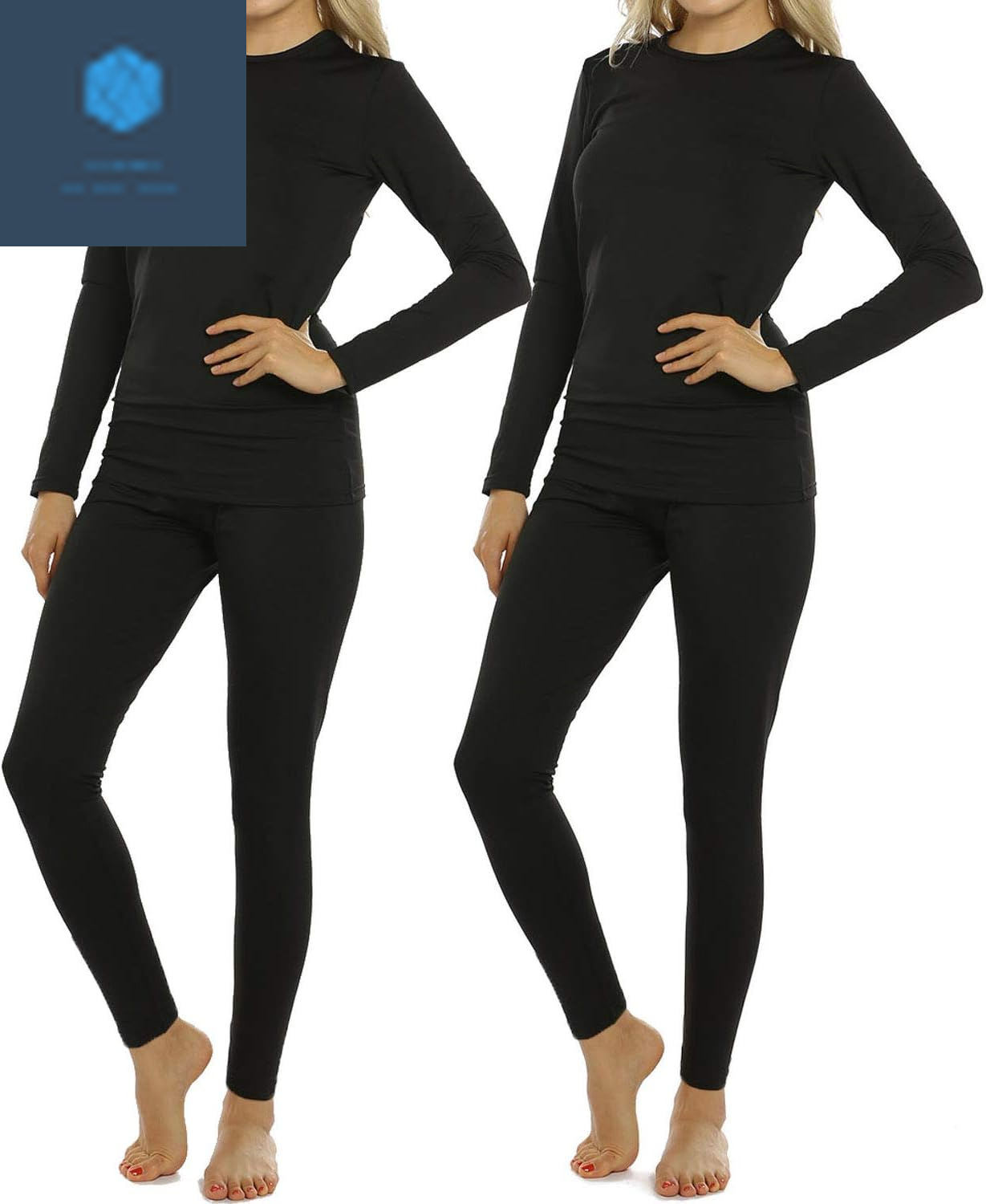 Women's Fleece Lined Thermal Underwear Set