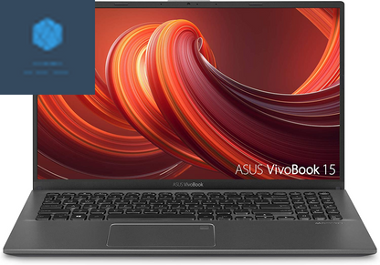 ASUS Vivobook 15 Thin and Light Laptop, 15.6” FHD Display, Intel I3-1005G1 CPU, 8GB RAM, 128GB SSD, Backlit Keyboard, Fingerprint, Windows 10 Home in S Mode, Slate Gray, F512JA-AS34