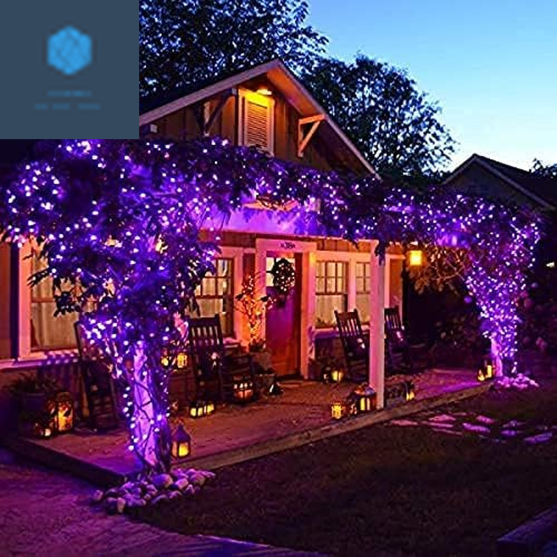 500 LED Purple Halloween Lights - 164FT Waterproof Twinkle String Lights