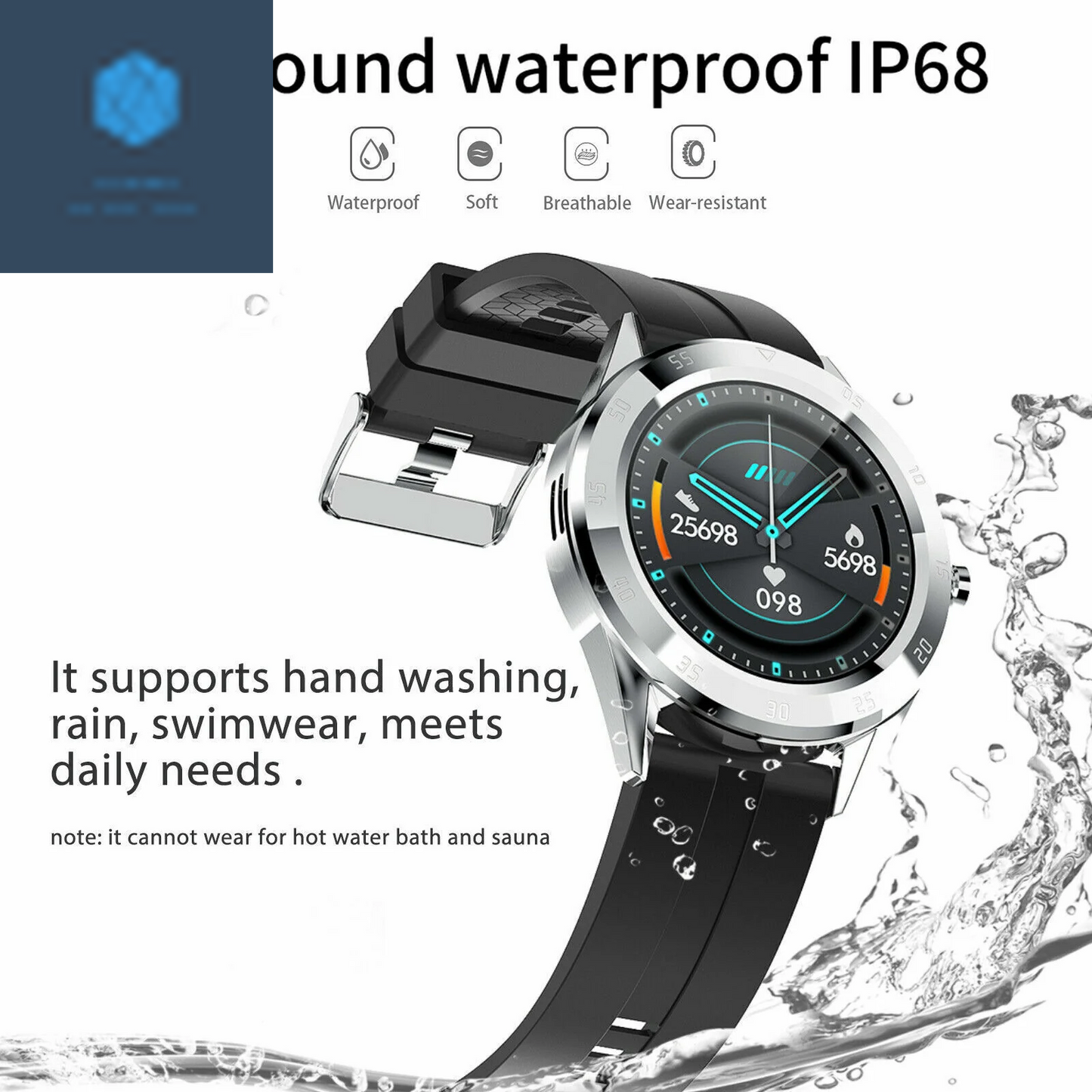 Waterproof Bluetooth Smart Watch Phone Mate Heart Rate Tracker for Ios Android