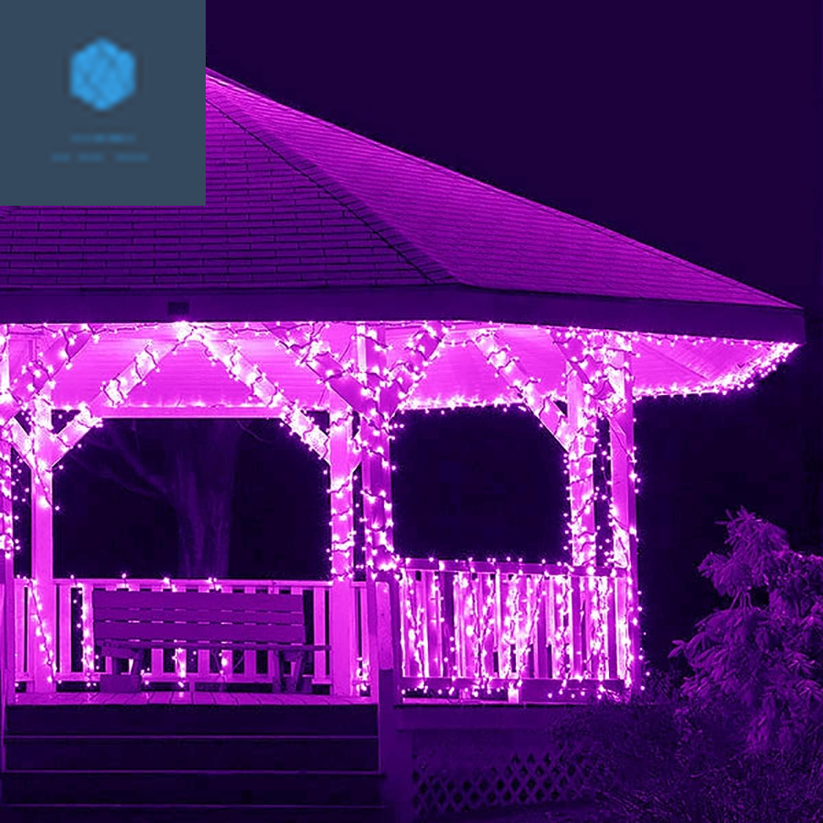 500 LED Purple Halloween Lights - 164FT Waterproof Twinkle String Lights